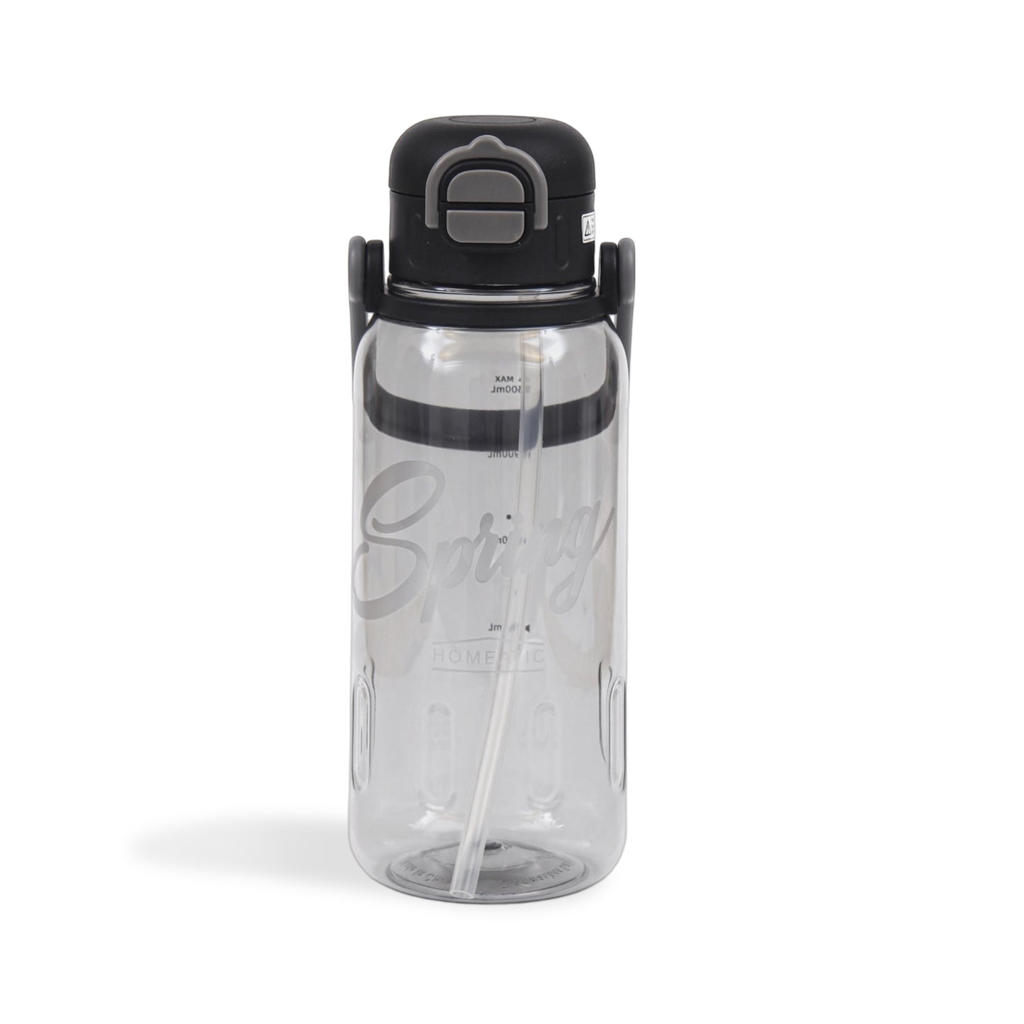 HOMEATIC SPRING HYDRATION BOTTLE - BLACK SPORTS WATER BOTTLE 1300ML