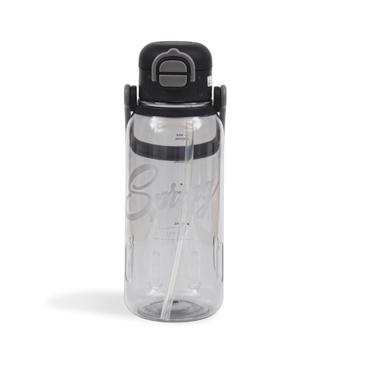 HOMEATIC SPRING HYDRATION BOTTLE - BLACK SPORTS WATER BOTTLE 1300ML