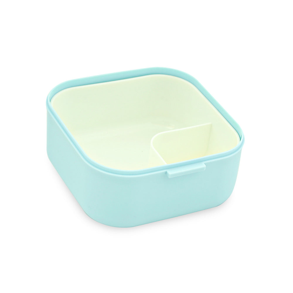 HOMEATIC SQUARE BENTO PLASTIC BLUE LUNCH BOX 750ML/600ML