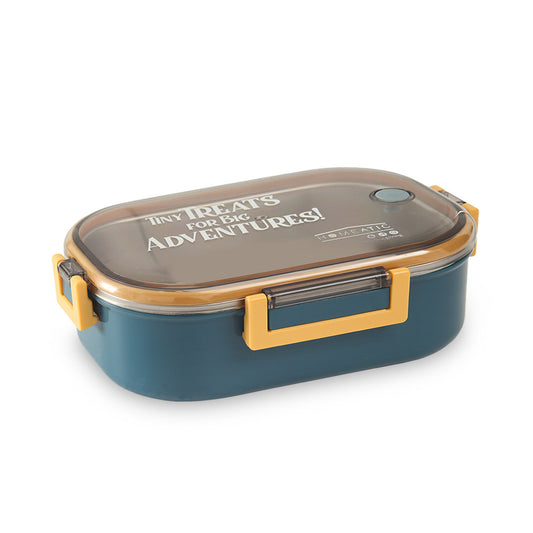 HOMEATIC ADVENTURE COMPACT STAINLESS STEEL BLUE LUNCH BOX 710ML