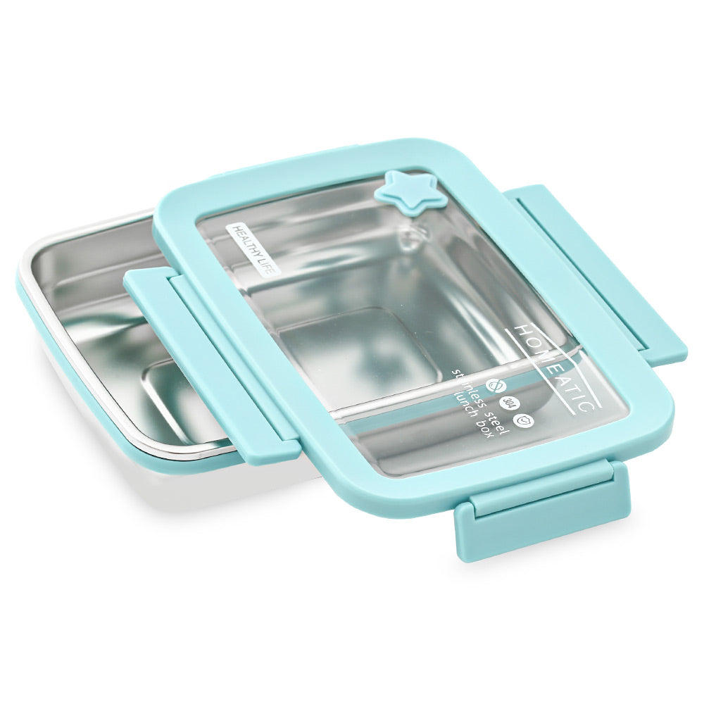 HOMEATIC STAINLESS STEEL BLUE LUNCH BOX 900ML
