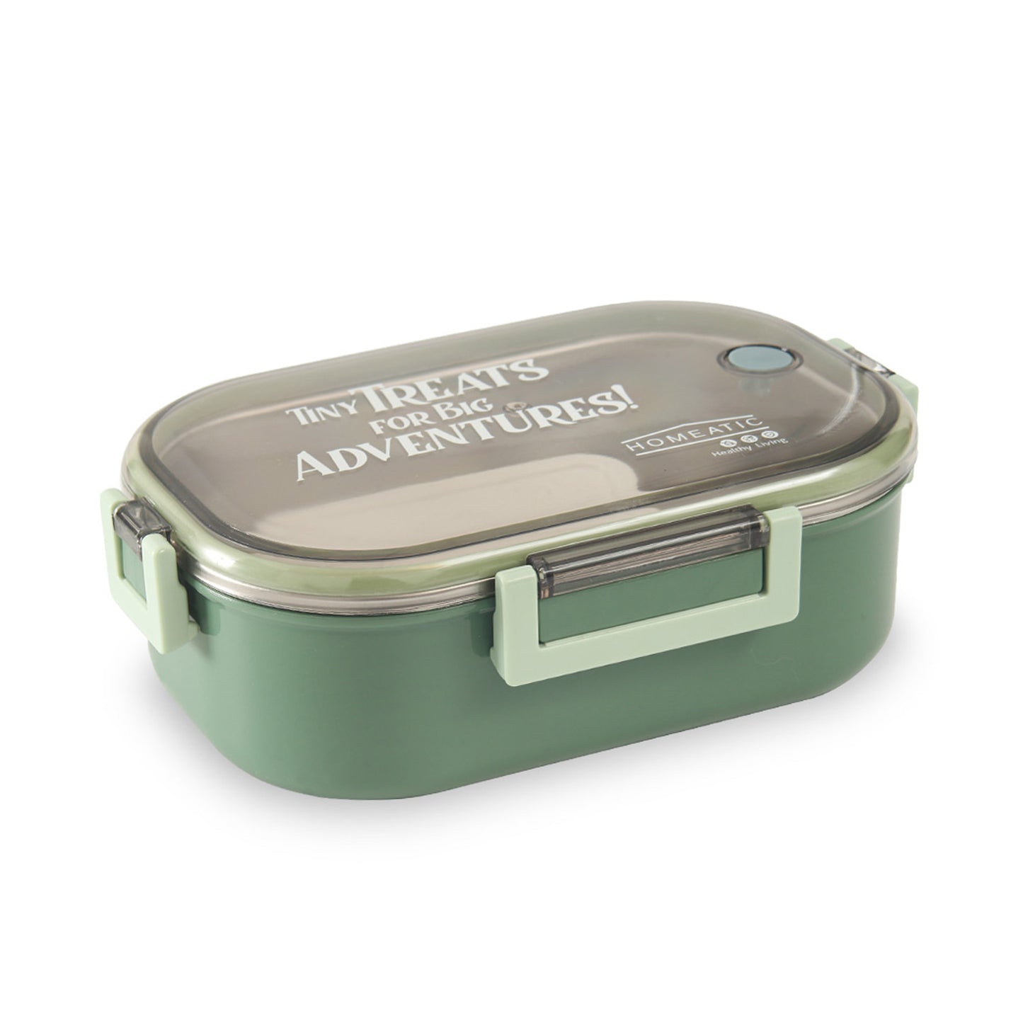 HOMEATIC ADVENTURE STAINLESS STEEL GREEN LUNCH BOX 980ML