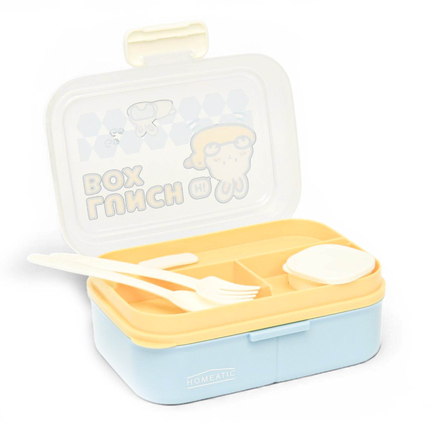 HOMEATIC KIDS BENTO LUNCH BOX - YELLOW & SKY BLUE