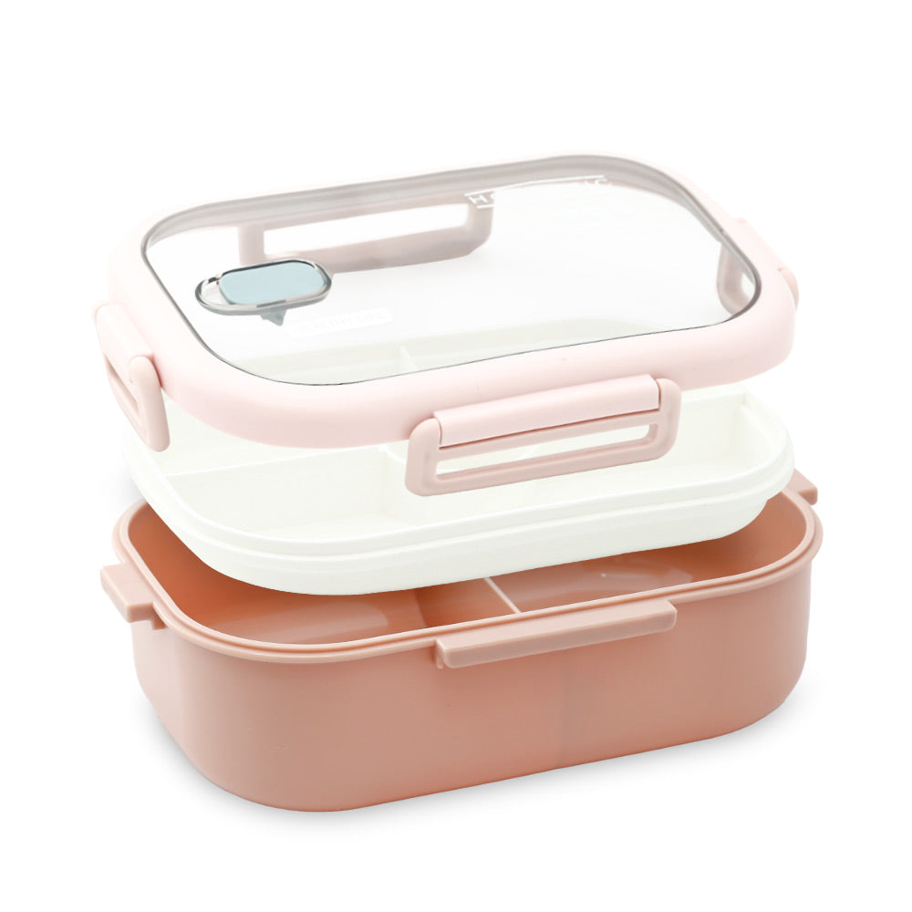 HOMEATIC PLASTIC PINK LUNCH BOX 1100ML