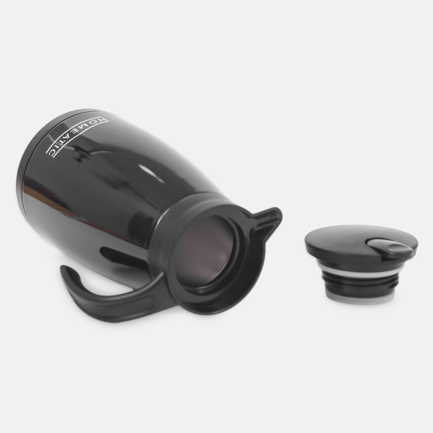 HOMEATIC ESSENTIAL STEEL BLACK THERMOS 1.2 LITRES