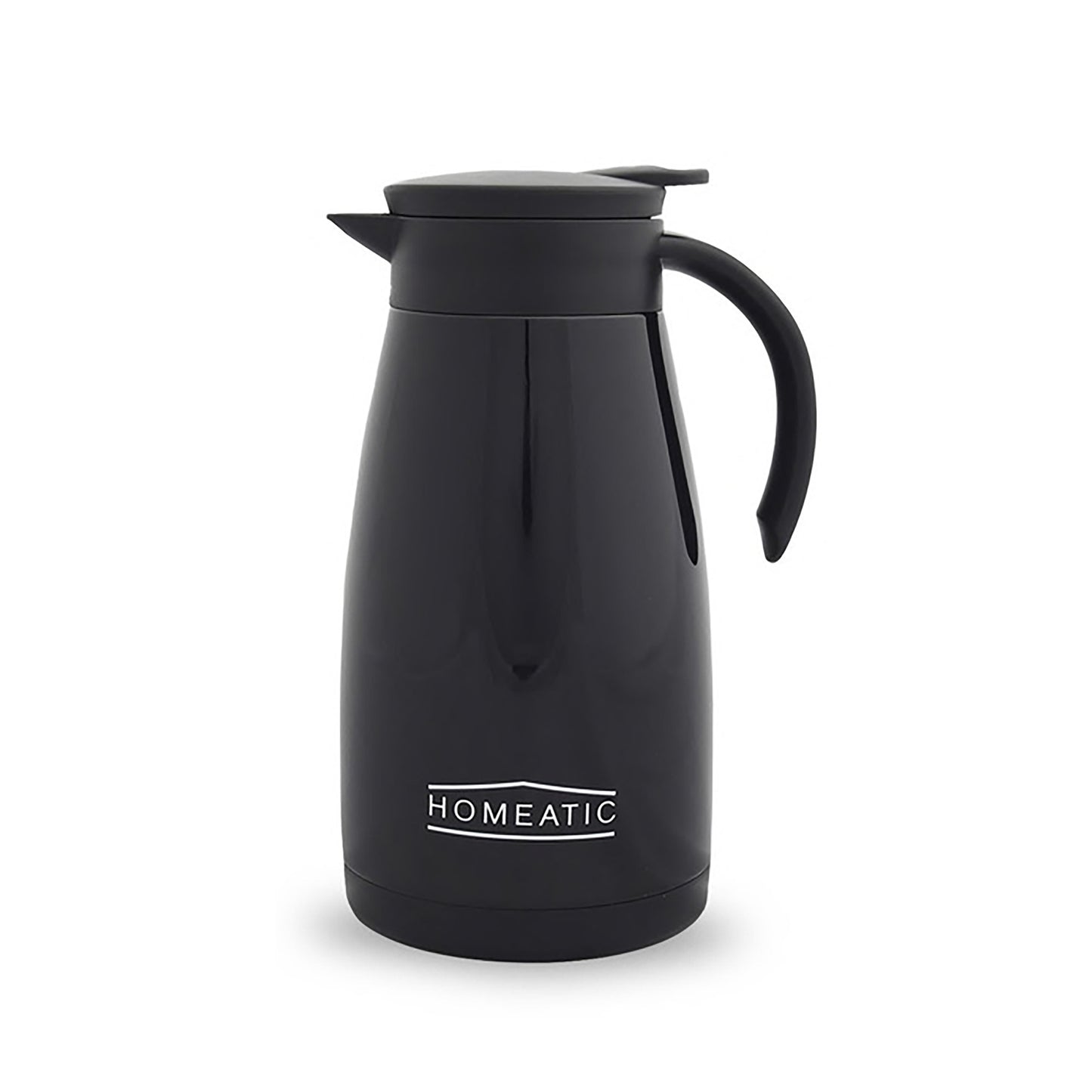 HOMEATIC ESSENTIAL STEEL BLACK THERMOS 1.2 LITRES