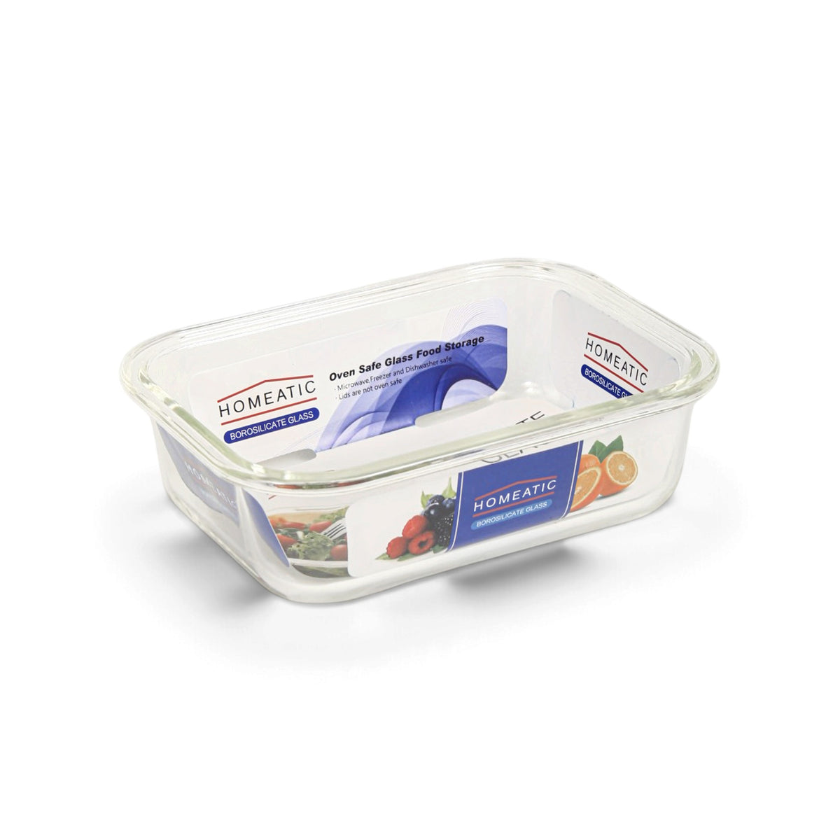 HOMEATIC BOROSILICATE GLASS CONTAINER WITH PP LID