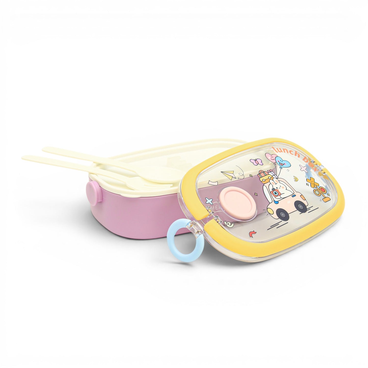 HOMEATIC TEMPTING SURPRISE PURPLE STAINLESS STEEL LUNCH BOX 750ML
