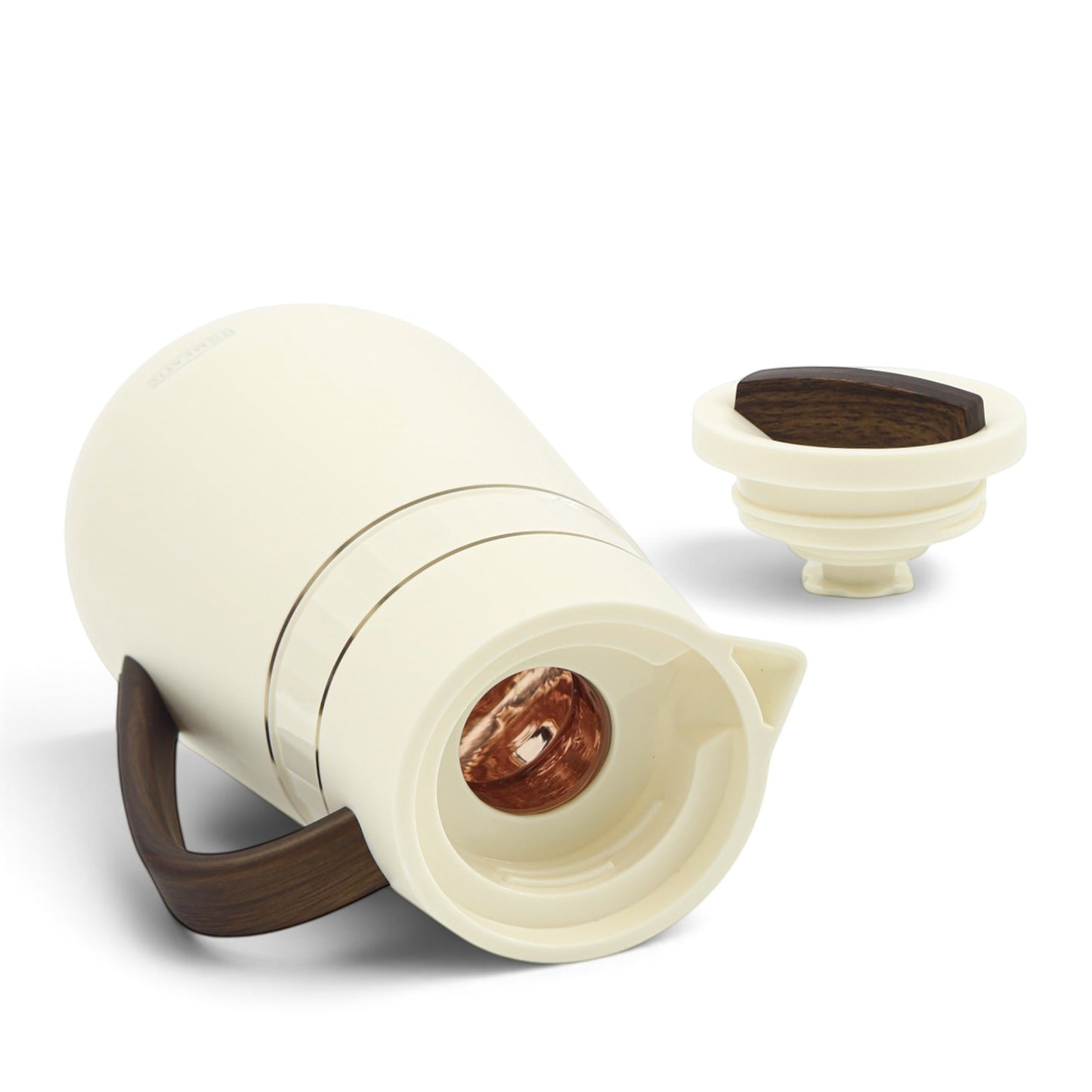 HOMEATIC GLASS VACUUM FLASK WHITE