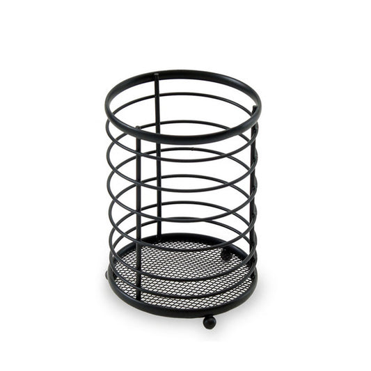 HOMEATIC ROUND MATTE BLACK WIRE CUTLERY HOLDER