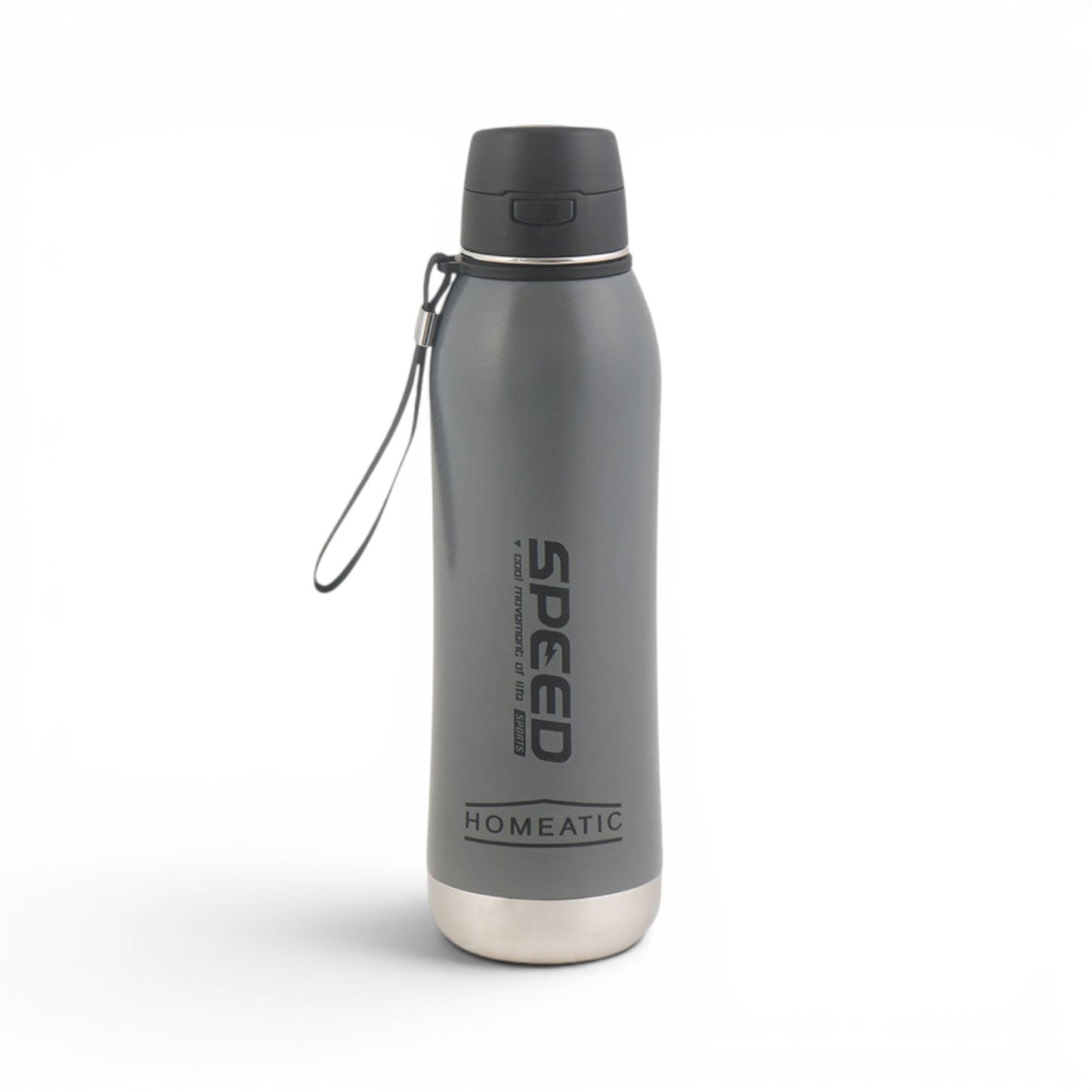 HOMEATIC VACUUM FLASK GREY STEEL WATER BOTTLE 800 ML