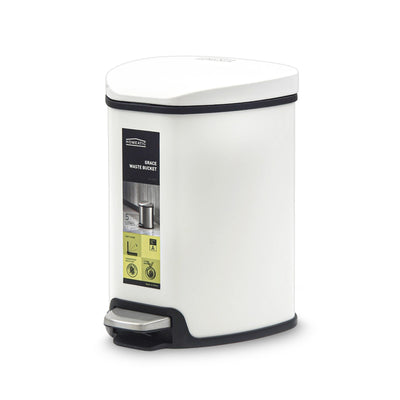 HOMEATIC PEDAL BIN SOFT CLOSE WHITE