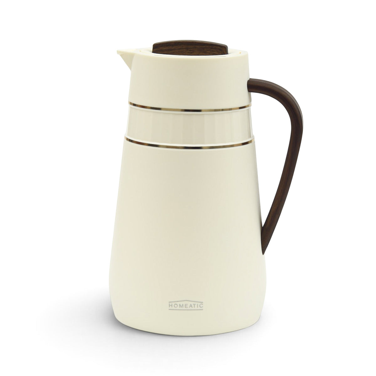 HOMEATIC GLASS VACUUM FLASK WHITE