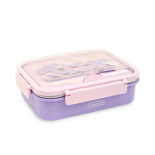 HOMEATIC PLAID DESIGN LUNCH BOX