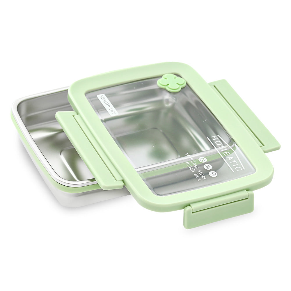 HOMEATIC STAINLESS STEEL GREEN LUNCH BOX 900ML