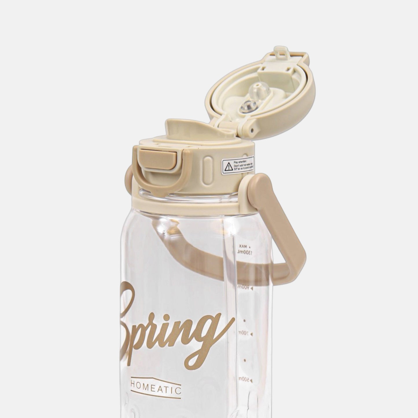 HOMEATIC SPRING HYDRATION BOTTLE - WHITE SPORTS WATER BOTTLE 1300ML