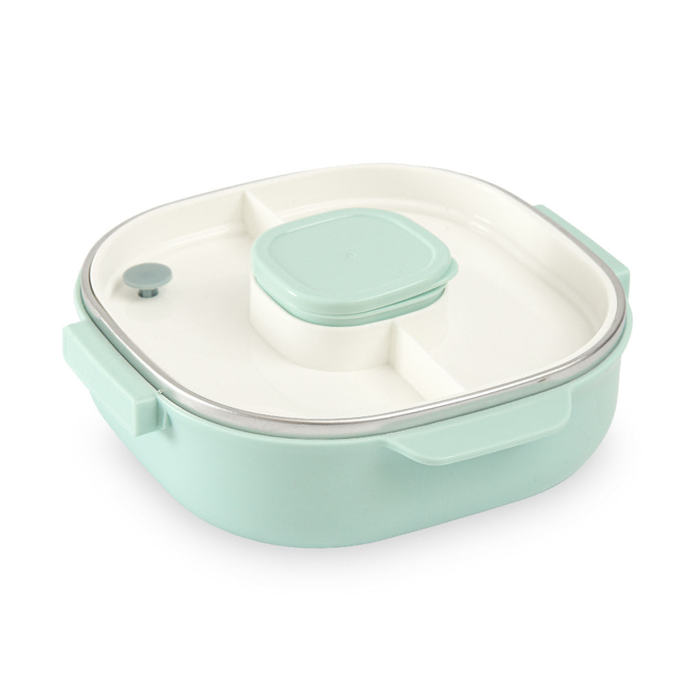 HOMEATIC FRIENDS STAINLESS STEEL GREEN LUNCH BOX 700ML