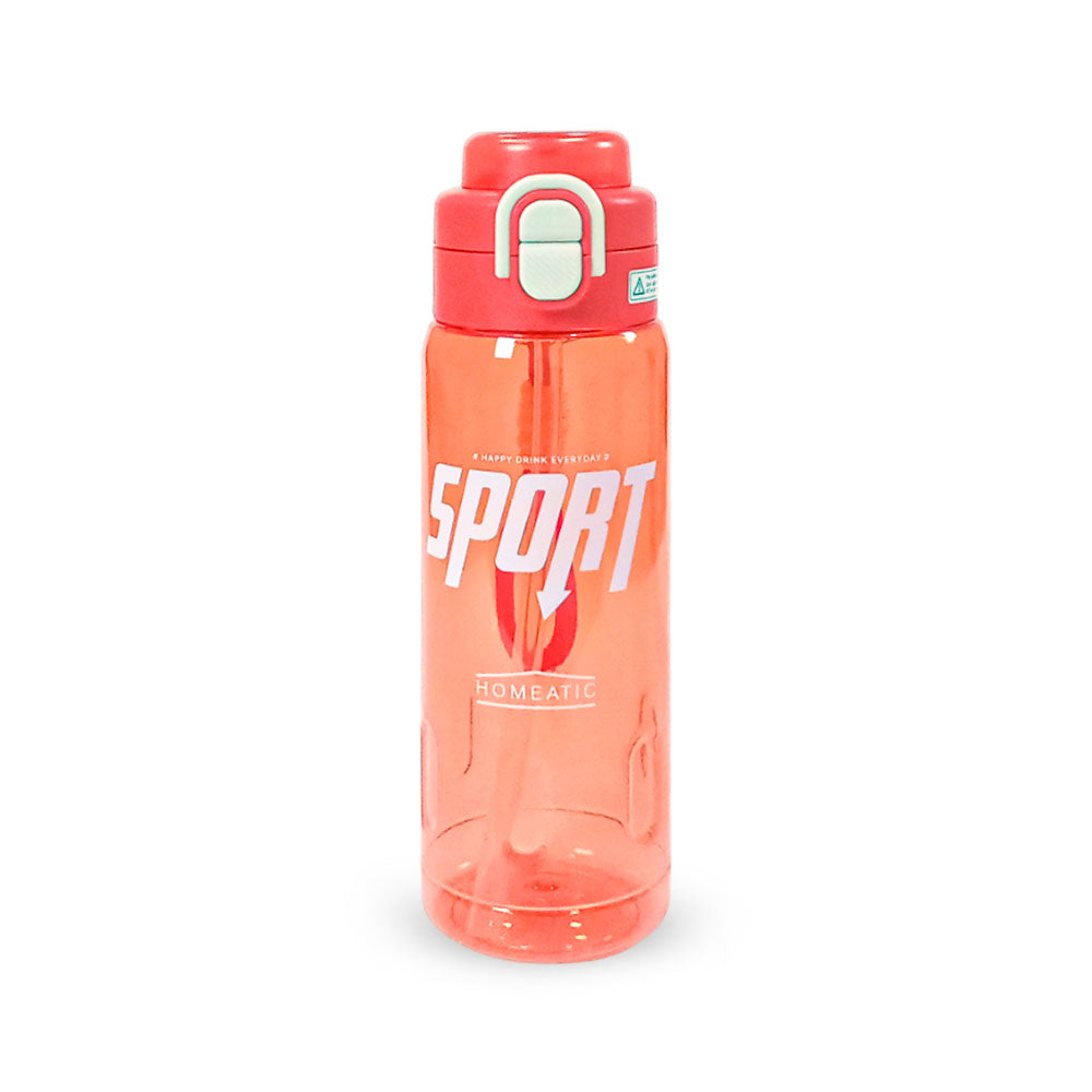 HOMEATIC SPORT HYDRATION BOTTLE - RED SPORTS WATER BOTTLE 750ML