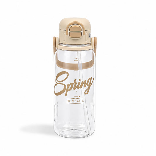 HOMEATIC SPRING HYDRATION BOTTLE - WHITE SPORTS WATER BOTTLE 1300ML