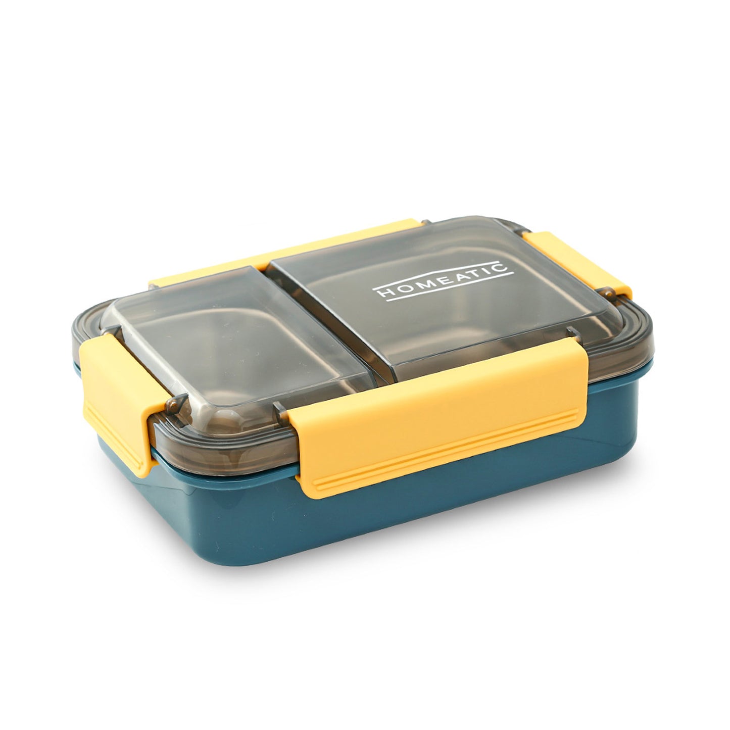HOMEATIC MULTI-COMPARTMENT BLUE STAINLESS STEEL LUNCH BOX 750ML