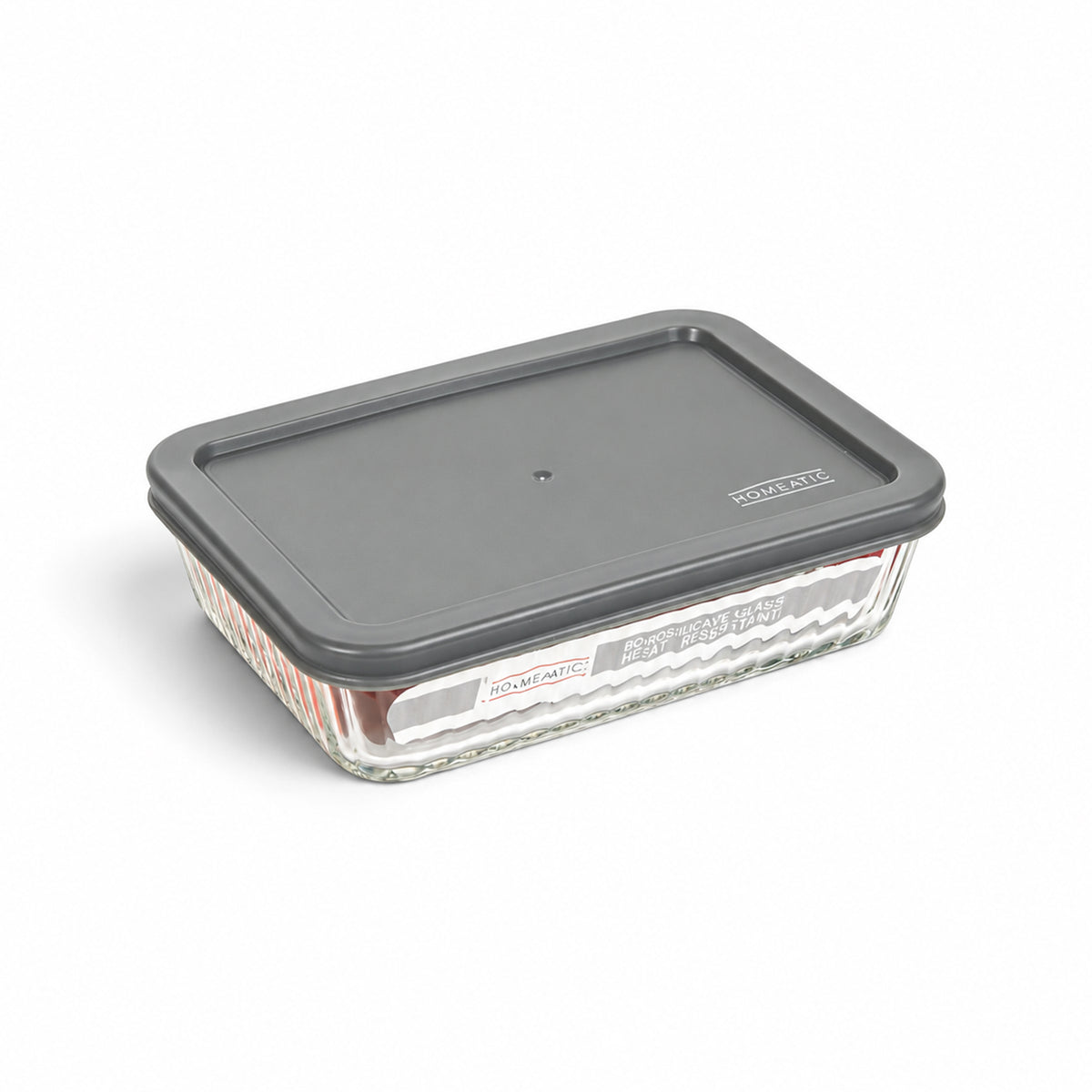 RECTANGULAR GLASS FOOD CONTAINER