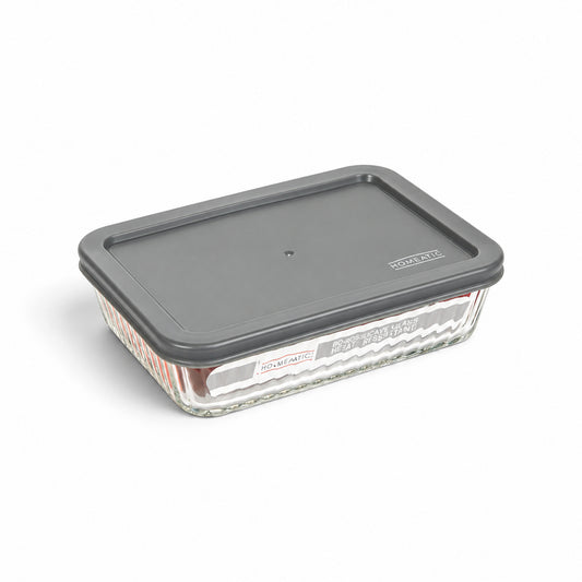 RECTANGULAR GLASS FOOD CONTAINER