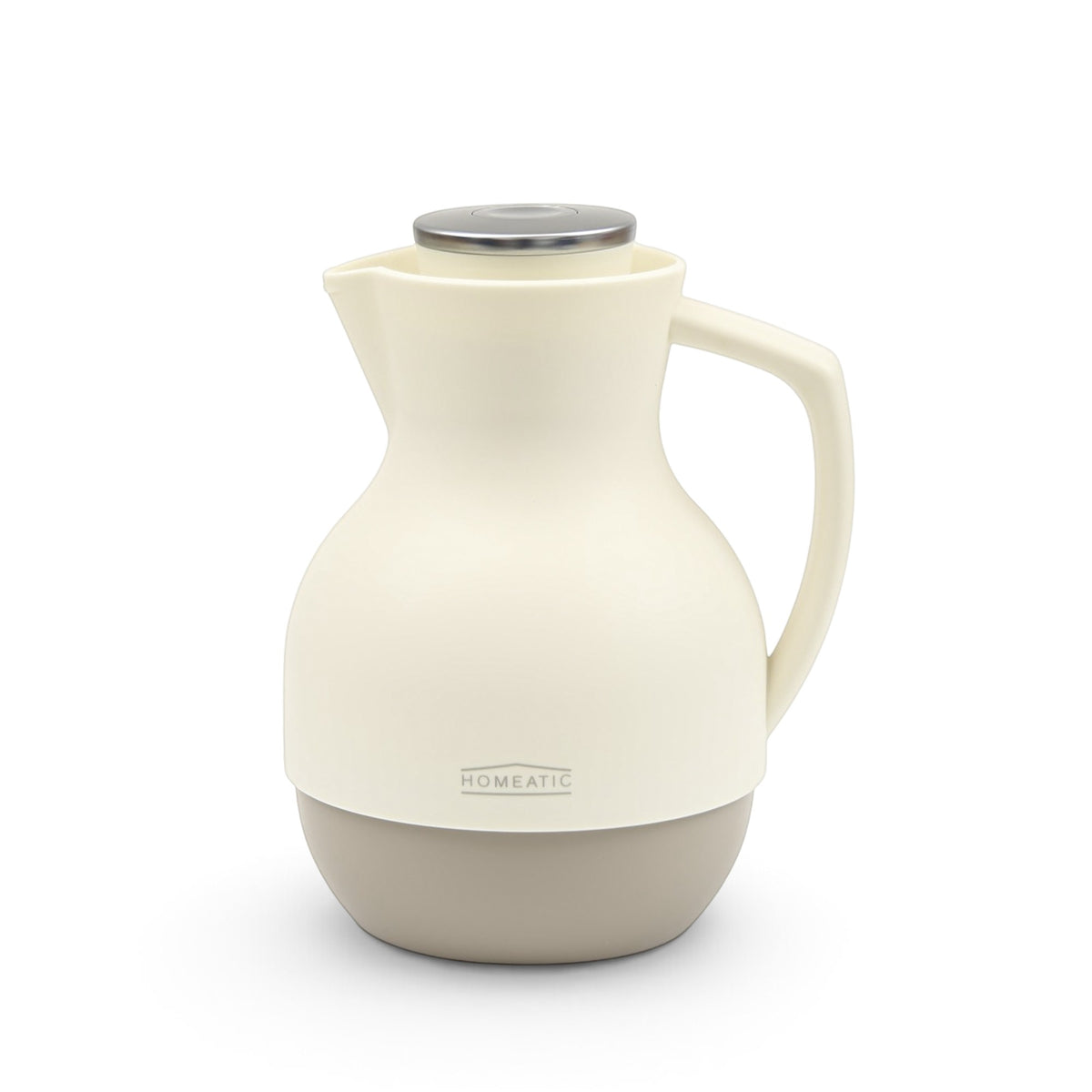HOMEATIC GLASS VACUUM FLASK WHITE