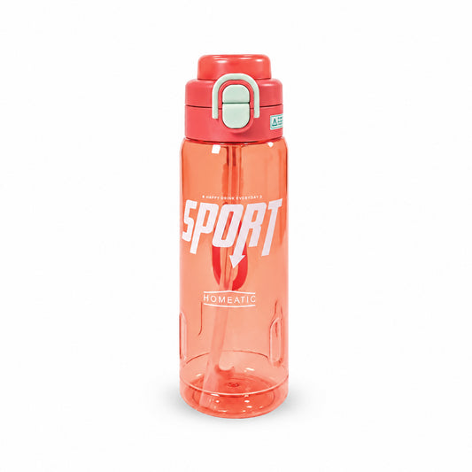 HOMEATIC SPORT HYDRATION BOTTLE - RED SPORTS WATER BOTTLE 750ML
