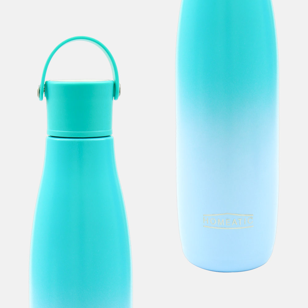 HOMEATIC VACUUM FLASK BLUE STEEL WATER BOTTLE 700 ML