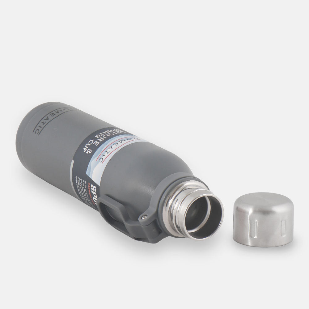 HOMEATIC VACUUM FLASK GREY STEEL WATER BOTTLE 700 ML