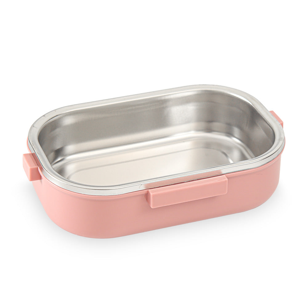 HOMEATIC ADVENTURE COMPACT STAINLESS STEEL PINK LUNCH BOX 710ML