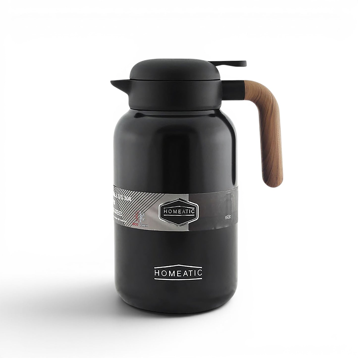 HOMEATIC STEEL THERMOS - 2L BLACK
