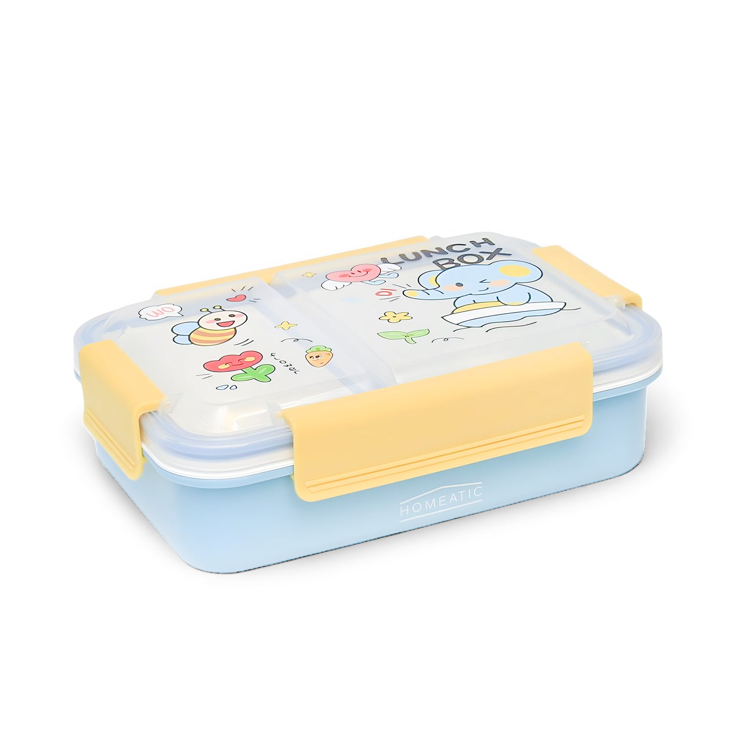 HOMEATIC ELEPHANT LUNCH BOX - BLUE & YELLOW