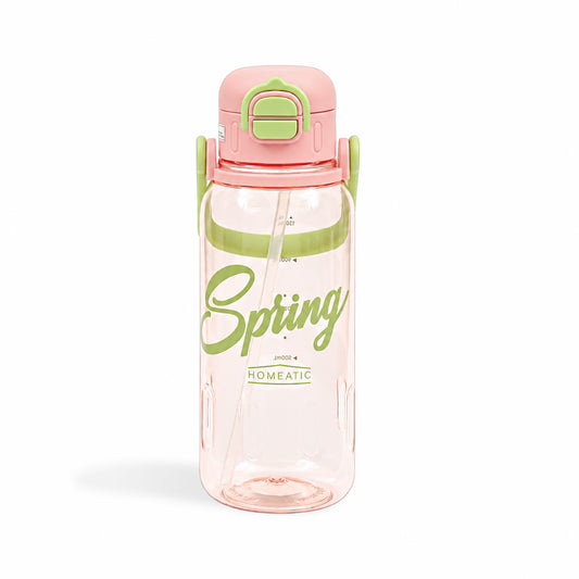 HOMEATIC SPRING HYDRATION BOTTLE - PINK SPORTS WATER BOTTLE 1300ML