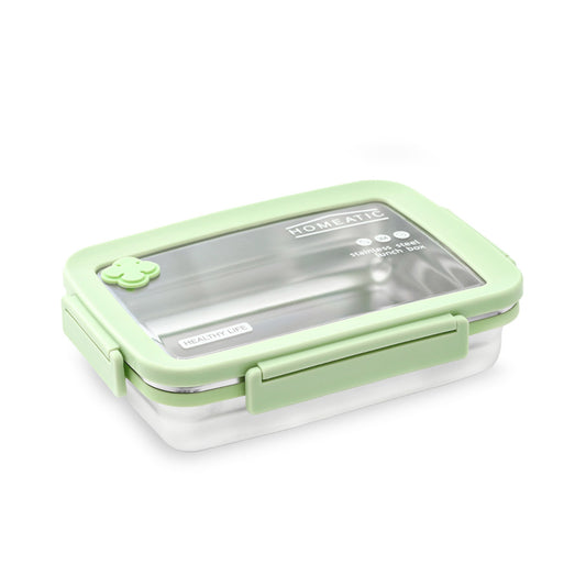 HOMEATIC STAINLESS STEEL GREEN LUNCH BOX 900ML