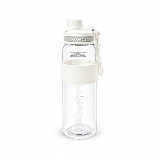 HOMEATIC LEISURE HYDRATION BOTTLE - WHITE SPORTS WATER BOTTLE 750ML