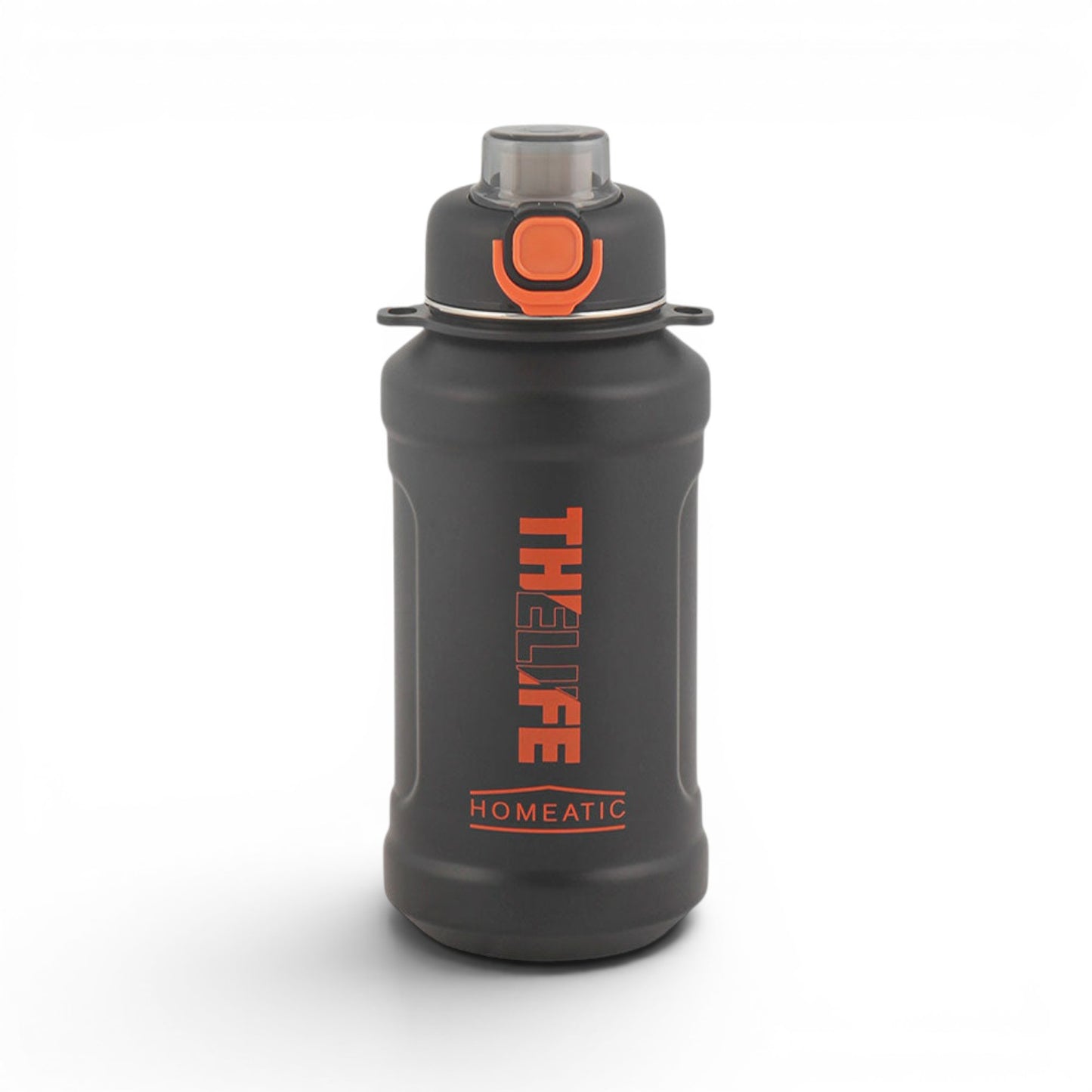 HOMEATIC VACUUM FLASK - BLACK STEEL WATER BOTTLE 1000 ML