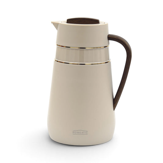 HOMEATIC GLASS VACUUM FLASK BEIGE