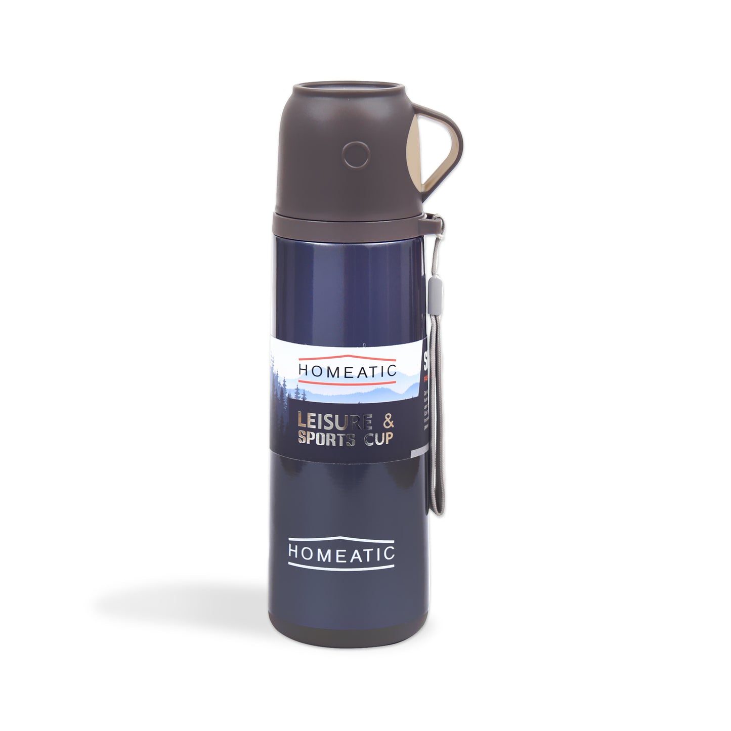 HOMEATIC VACUUM FLASK BLUE STEEL WATER BOTTLE 500 ML