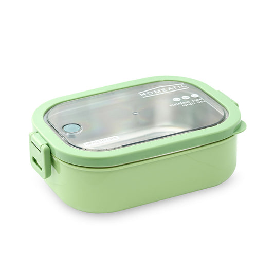 HOMEATIC LARGE BENTO STAINLESS STEEL GREEN LUNCH BOX 1300ML